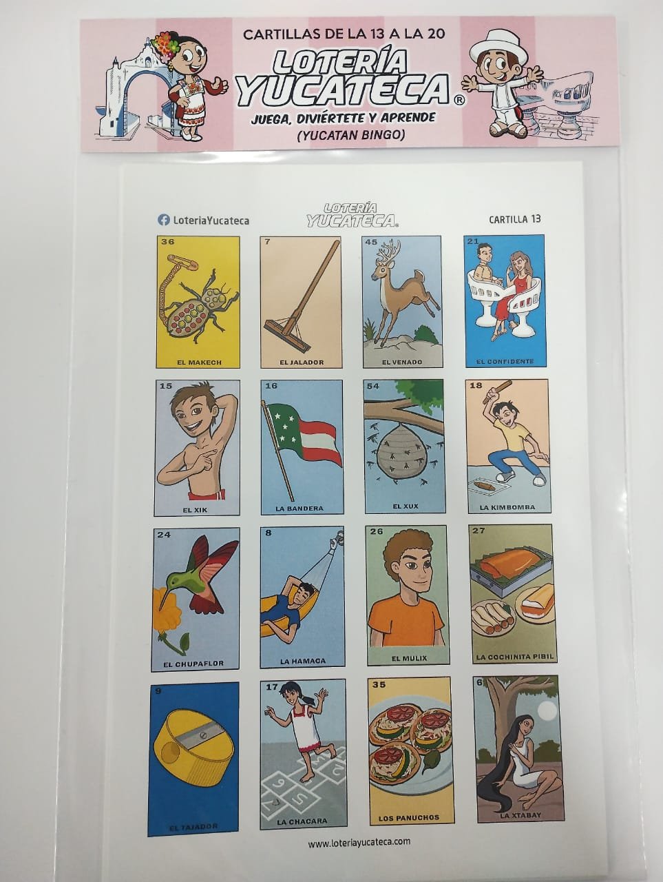 EXTENSION DE 8 CARTILLAS DE LOTERIA YUCATECA